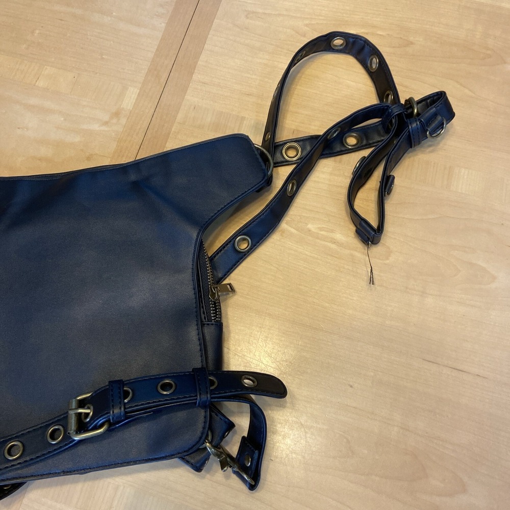 gothic steampunk waist Bag Valentoria Leather Hiking Messenger Bag - Picture 3 of 3